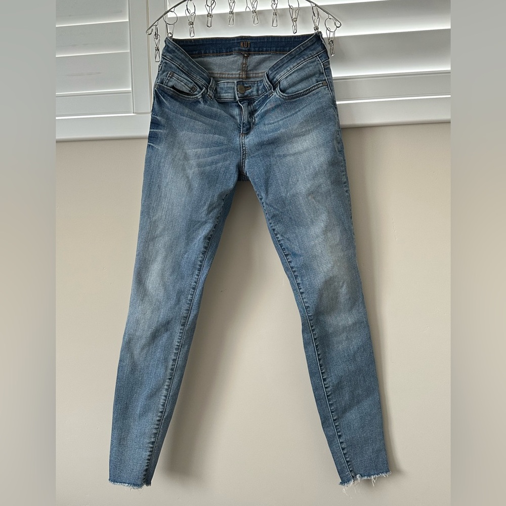 Kut from the Kloth Skinny Ankle in 8 Long, medium wash